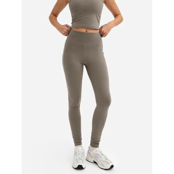 MATE THE LABEL ORGANIC‎ COTTON STRETCH POCKET PEBBLE LEGGINGS NEW AND NWOT - Picture 1 of 5